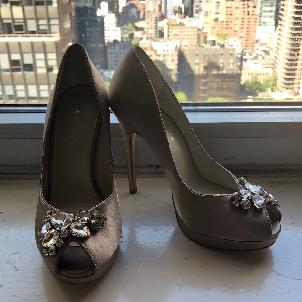Karen Millen Rhinestone Platform Highheels 5in